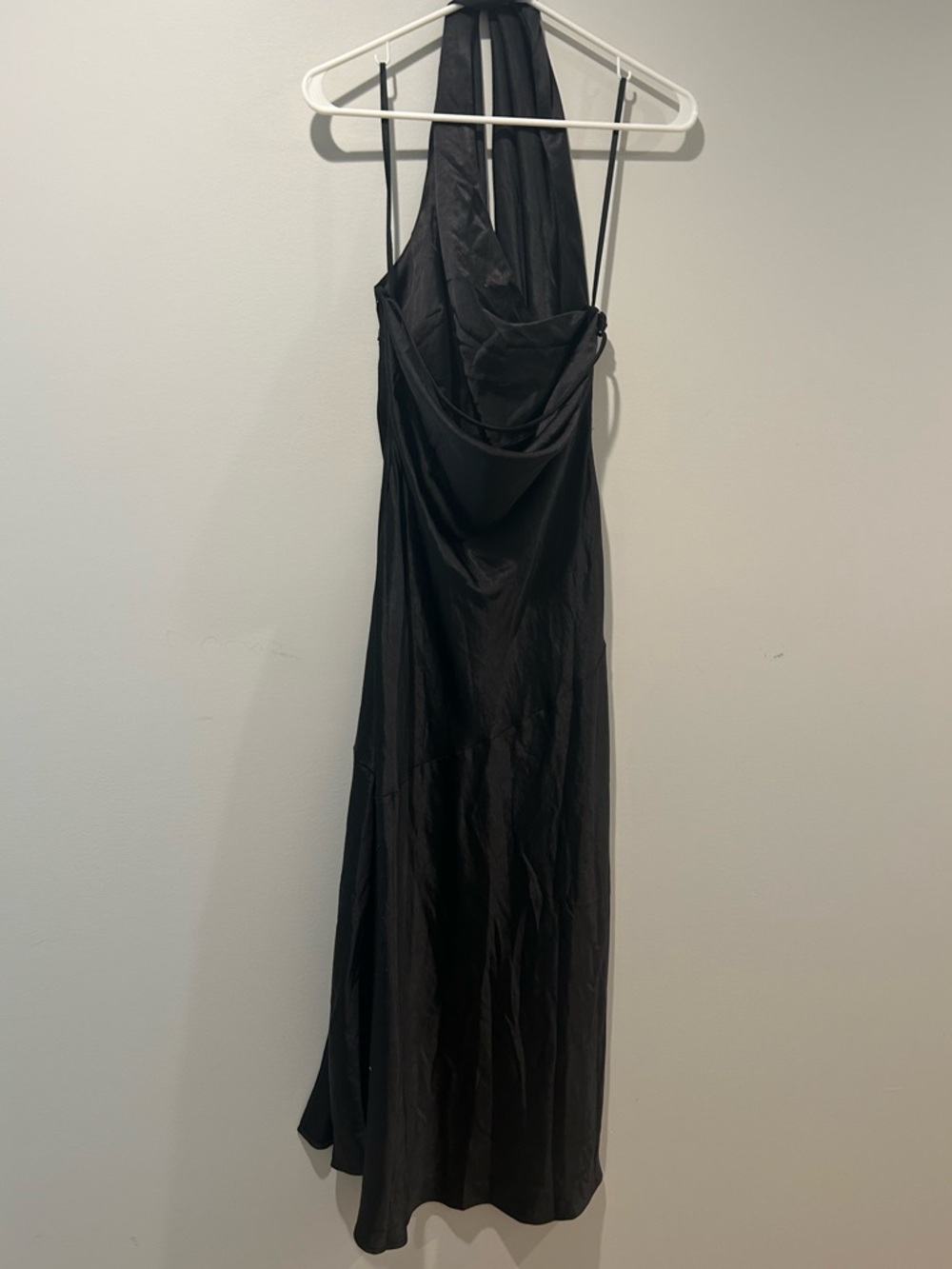 SOLD OUT Selfie Leslie Black Italian Summer Tie Neck Midi/Maxi Dress Black - Picture 9 of 10
